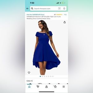 blue short sleeve dress